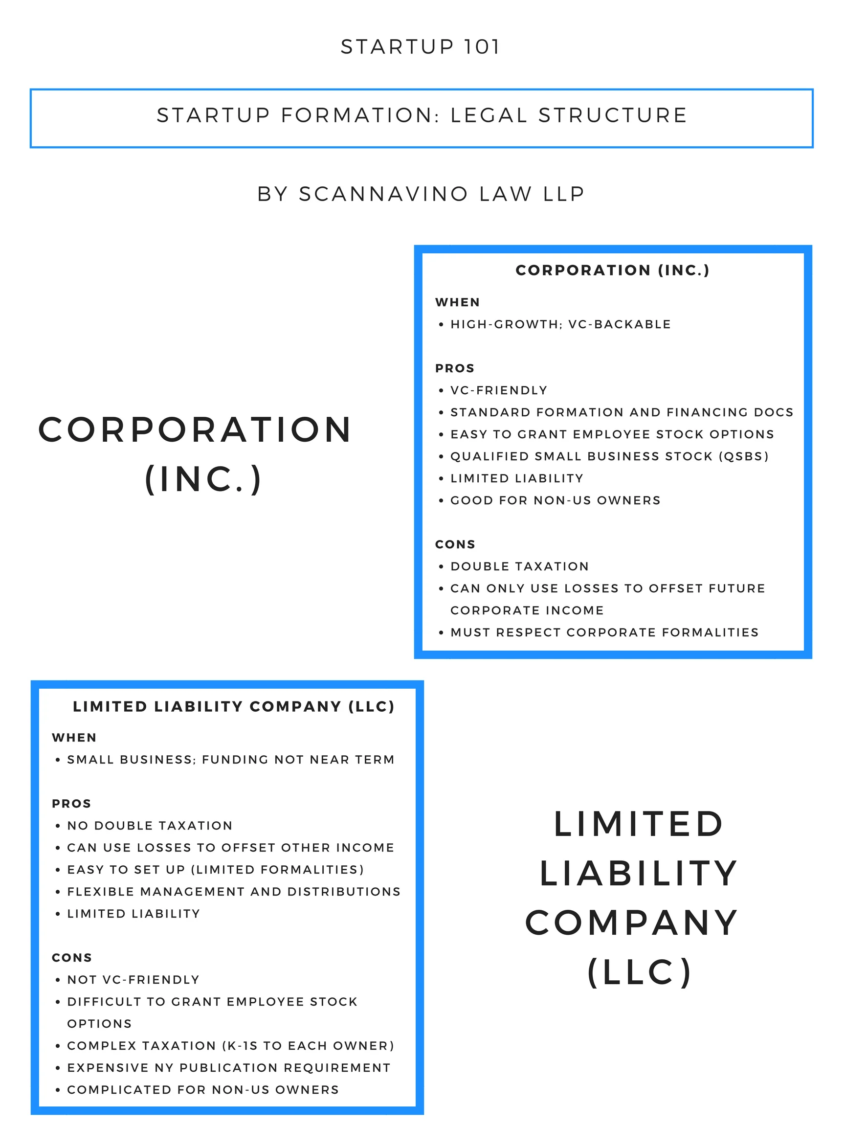 Startup Formation Legal Structure — Scannavino Law LLP