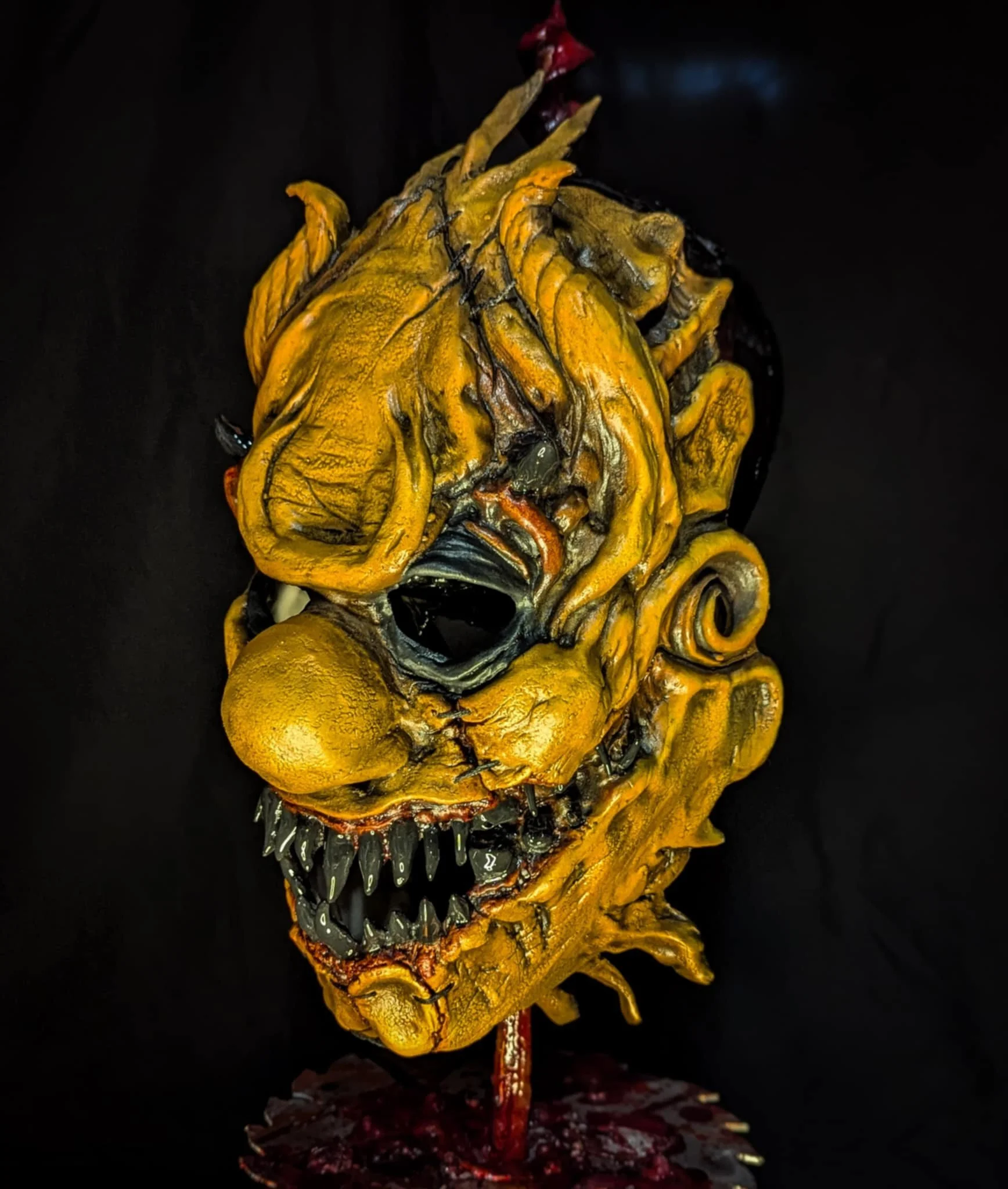 *SOLD* Bango Skank 666 † Orange and Black Clown Mask
