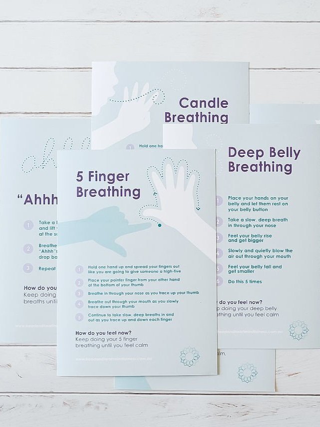 Mindful Breathing Poster Set