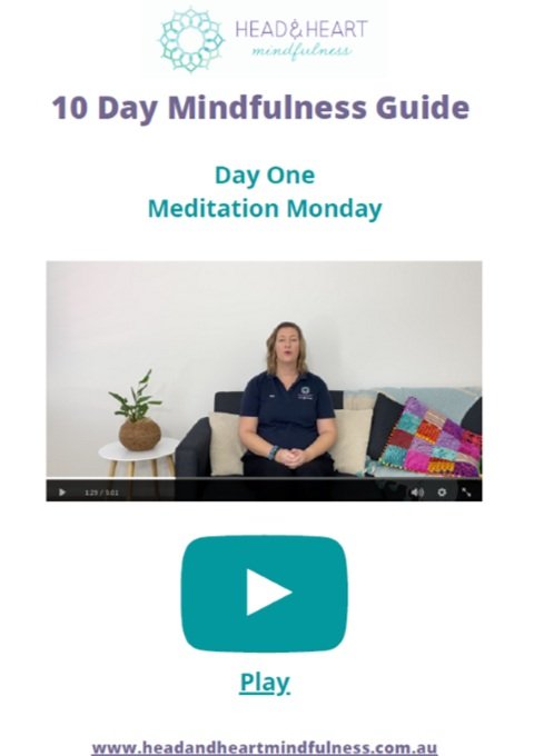 10 Day Mindfulness Guide  (features 10x 5 Mindful Minute video sessions)