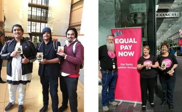 Left: Wellington supporters of Admin Appreciation Day. Right: Our Auckland PSA team giving out Admin thank you goodies