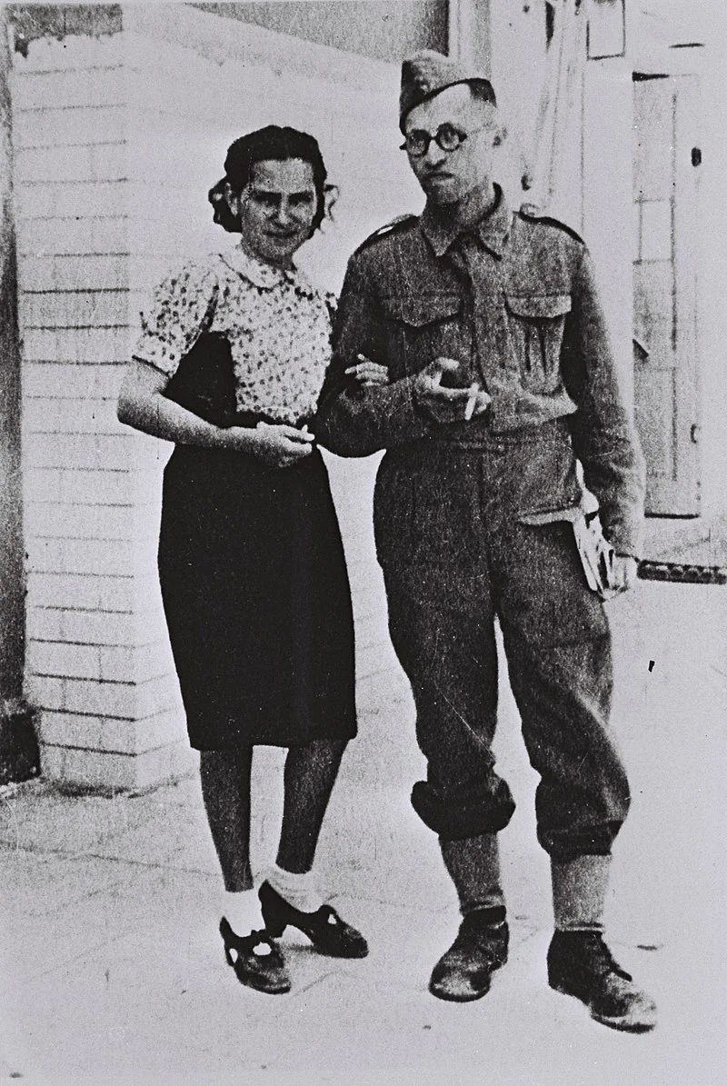 Menachem Begin and his wife, Aliza, in Tel Aviv, 1942. Photo source: Wikipedia