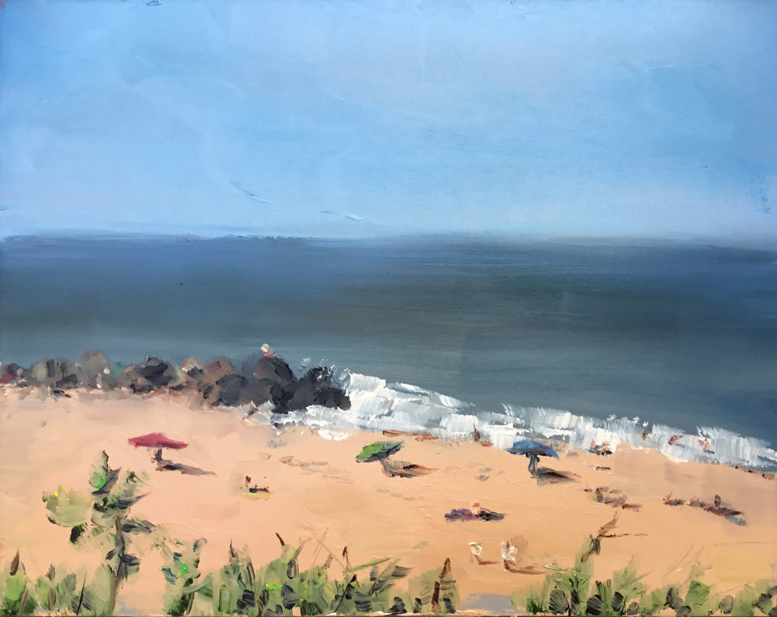 Geoff Watson, "Herring Point," oil on panel, 8" x 10", 2017.