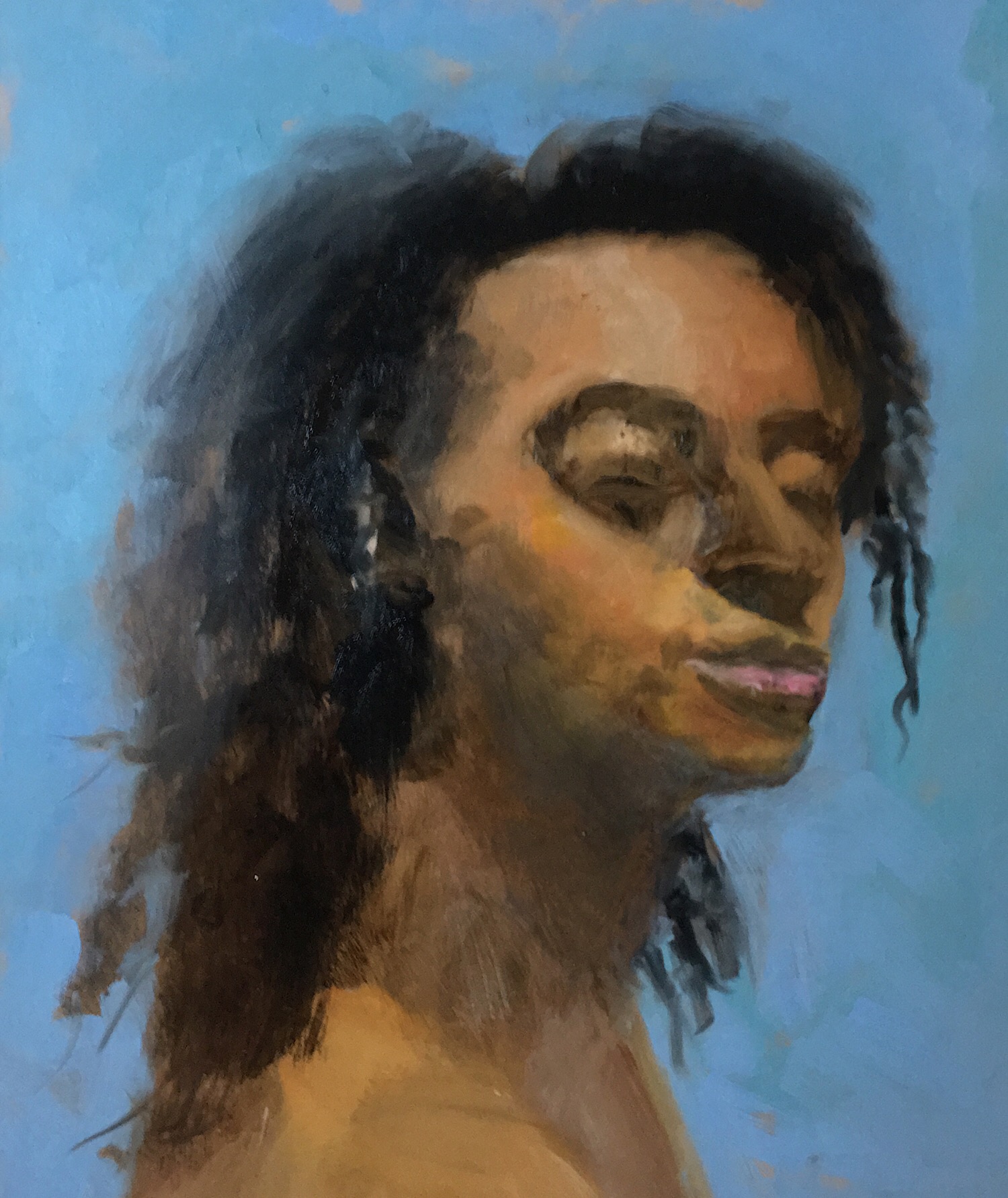 Geoff Watson, "Giselle" (work in progress), oil on panel, 11" x 14," 2017.