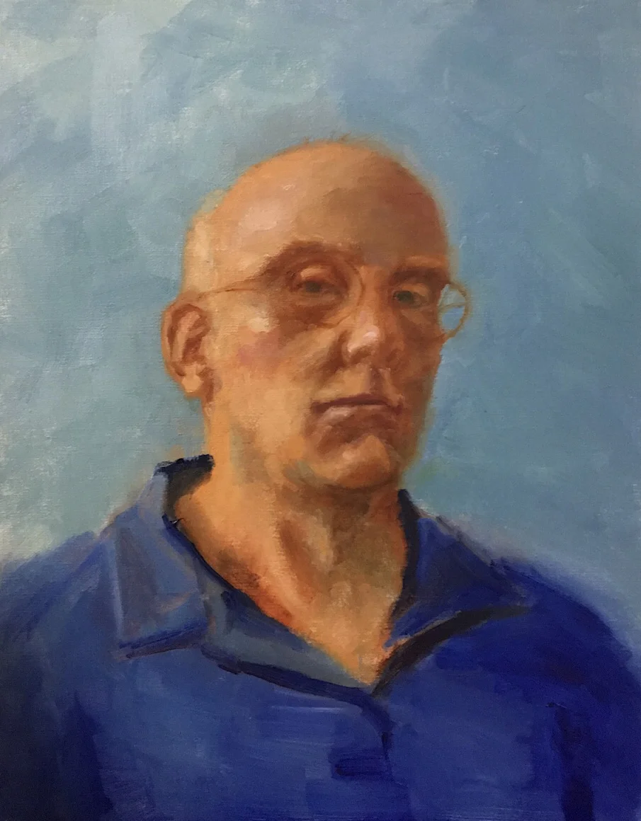 Geoff Watson, Self-portrait, oil on canvas, 14" x 18," 2017.