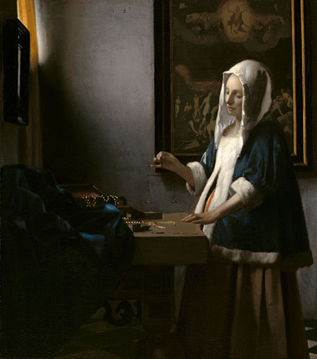 Johannes Vermeer, "Woman Holding a Balance," circa 1664.