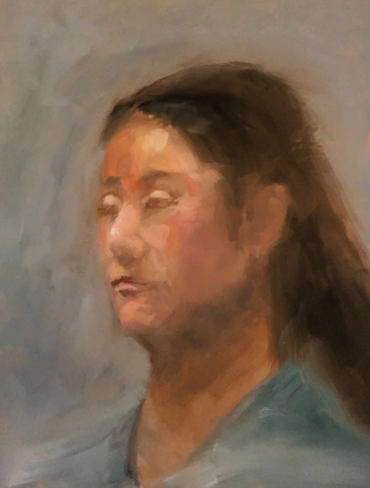 Geoff Watson, "Kuniko," oil on panel, 11" x 14," 2018.