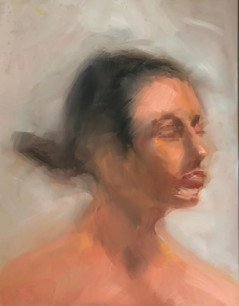 Geoff Watson, "A start," in progress, oil on panel, 11" x 14," 2017.
