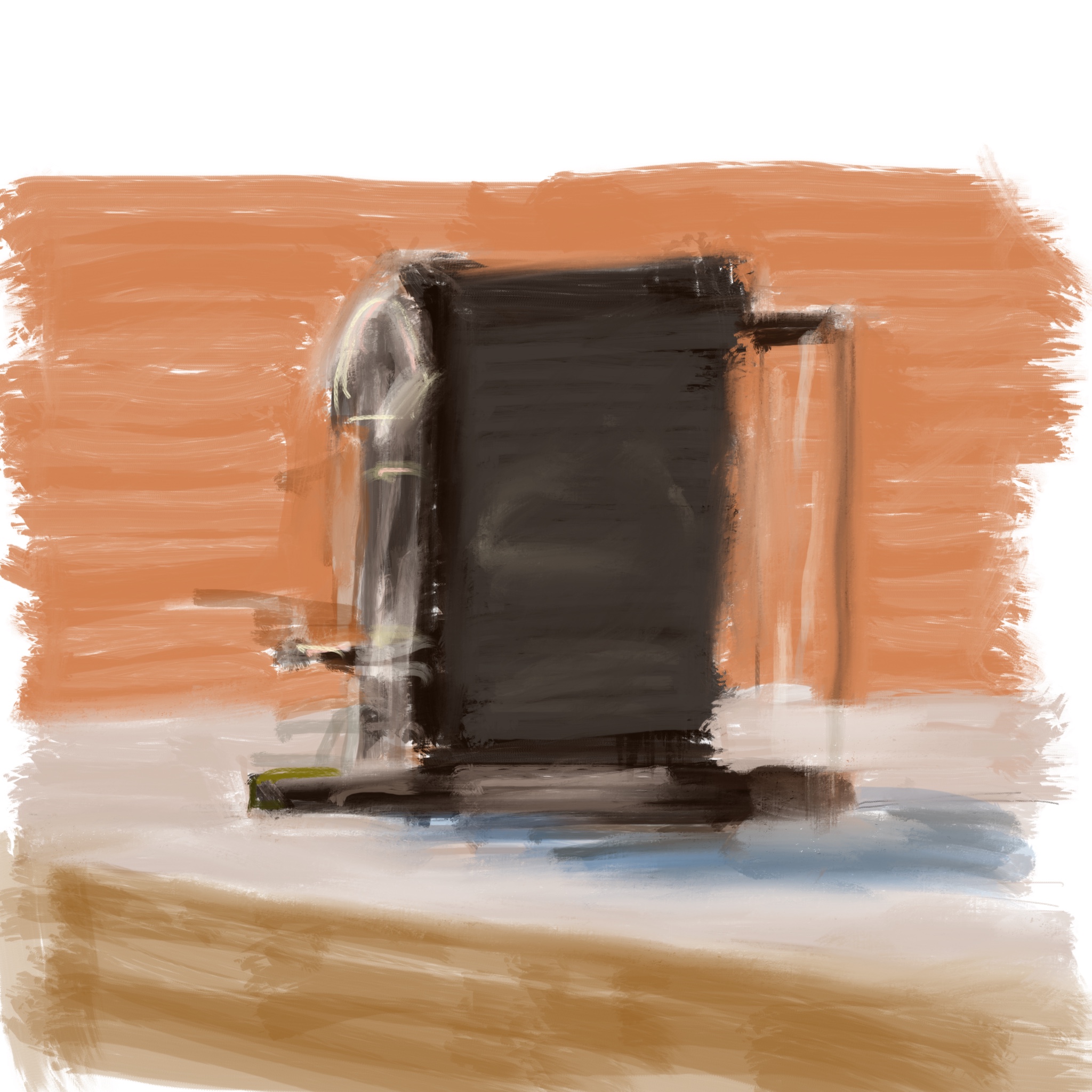 Geoff Watson, "Sketch of a coffee maker," iPad, 2018.