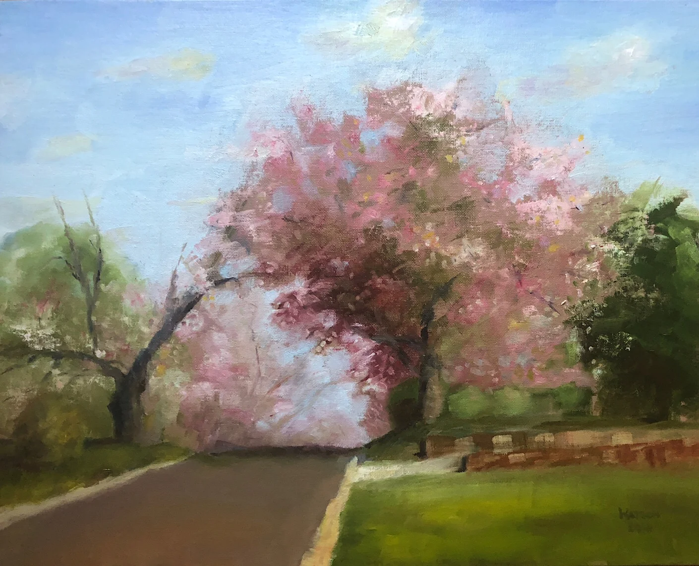 Cherry trees just after "peak"