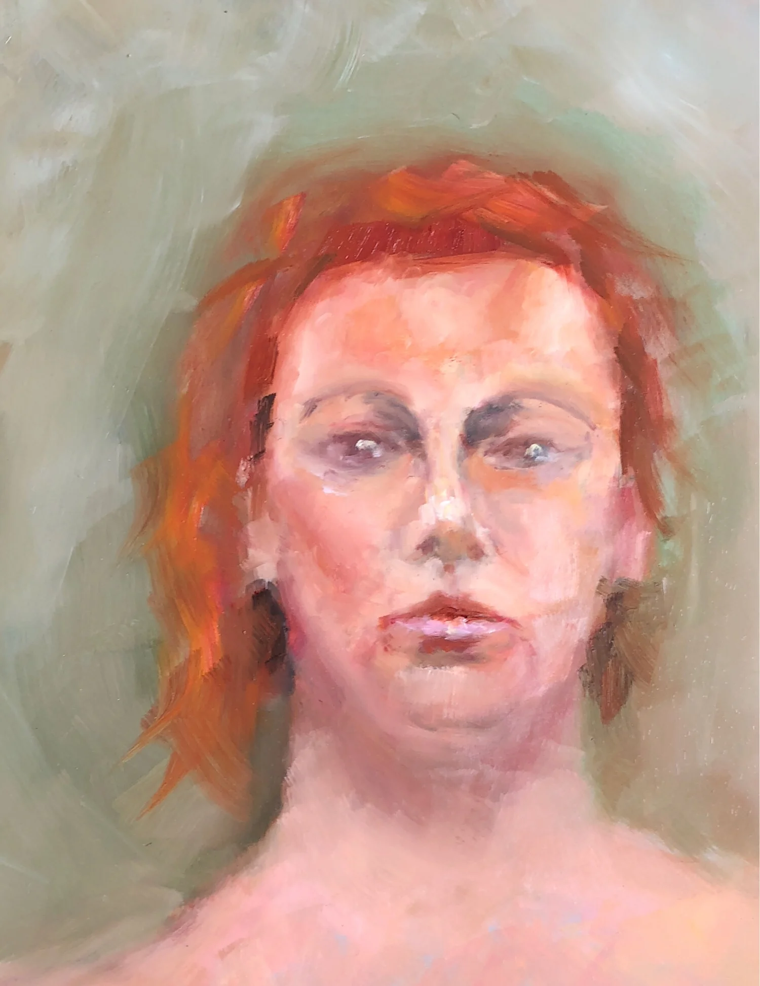 Geoff Watson, "Natalya," oil study on panel, 11" x 14," 2018.