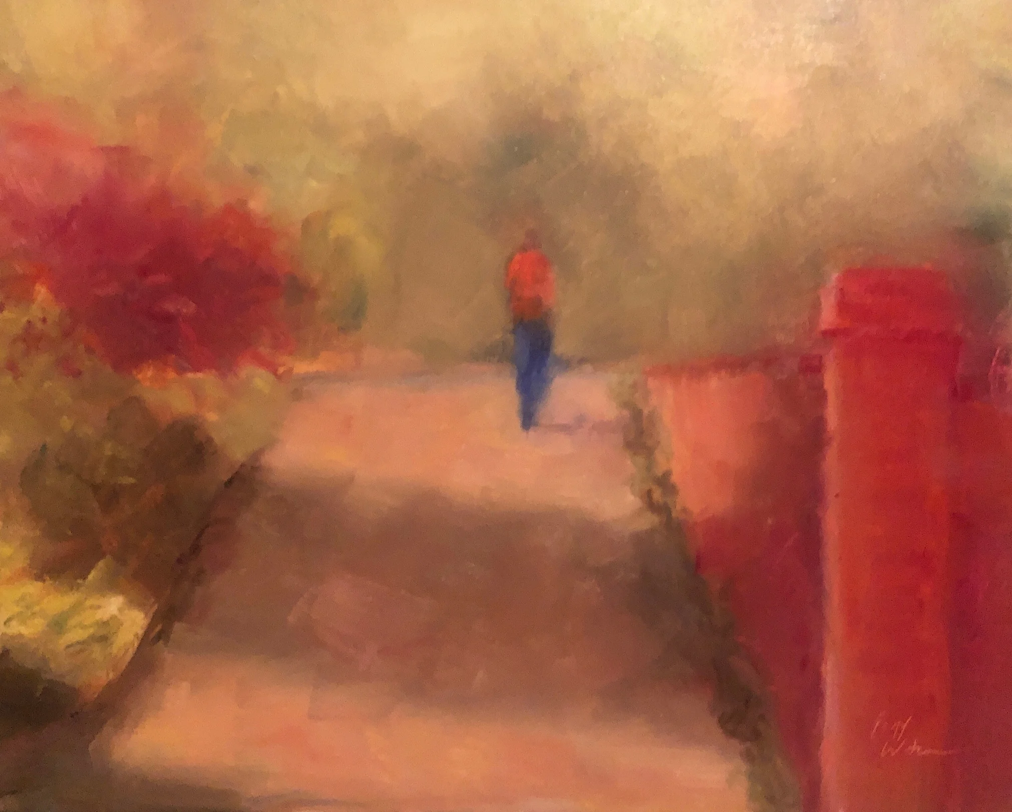 Geoff Watson, “Up the driveway (study),” May daily painting #18, oil on panel, 8” x 10,” 2019.