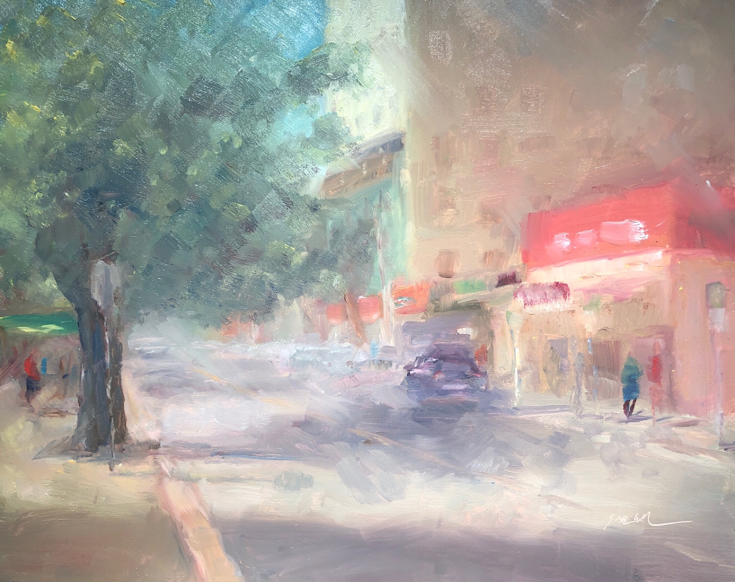 Geoff Watson, “Cordell Avenue (study),” May daily painting #28, oil on panel, 8” x 10,” 2019.