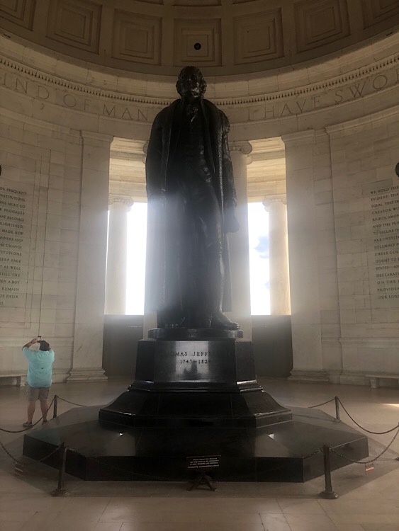 Geoff Watson, Photo of the Statute of Thomas Jefferson, June 12, 2019.
