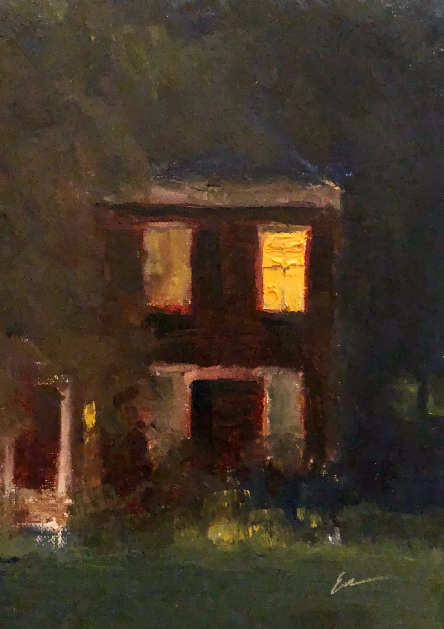 Geoff Watson, “Nocturne,” oil on linen, 5” x 7,” 2019.