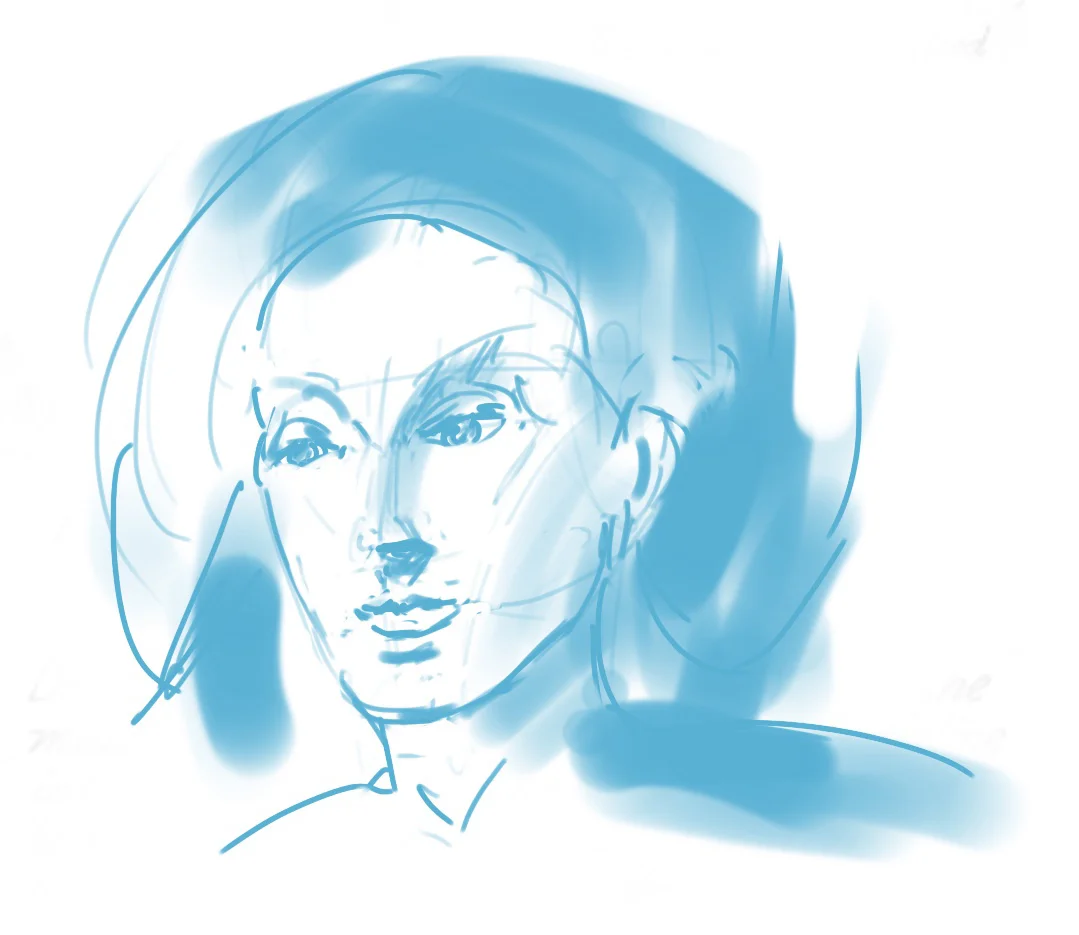 Geoff Watson, “Sketch from imagination,” iPad, 2019.