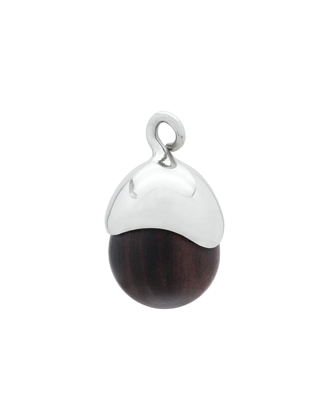 Acorn Pendant sterling silver ebony wood jewellery jewelry