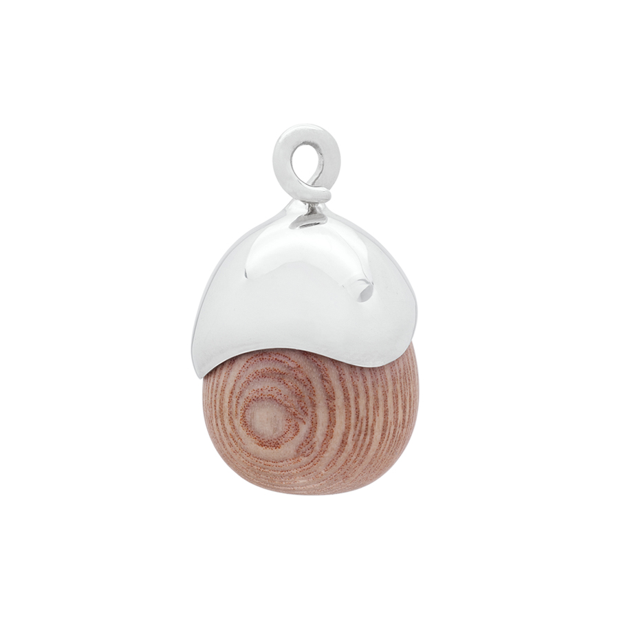 Acorn Pendant in Sterling Silver &amp; Rosewood