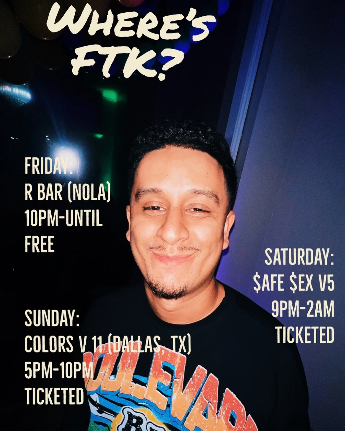 YURROOOOOO! I got my first Friday night with one of my newer residencies at @rbarnola this weekend. First time ever there on the weekend so this will be cool. It&rsquo;ll also be my only gig in the city this weekend cause after that I&rsquo;m going u