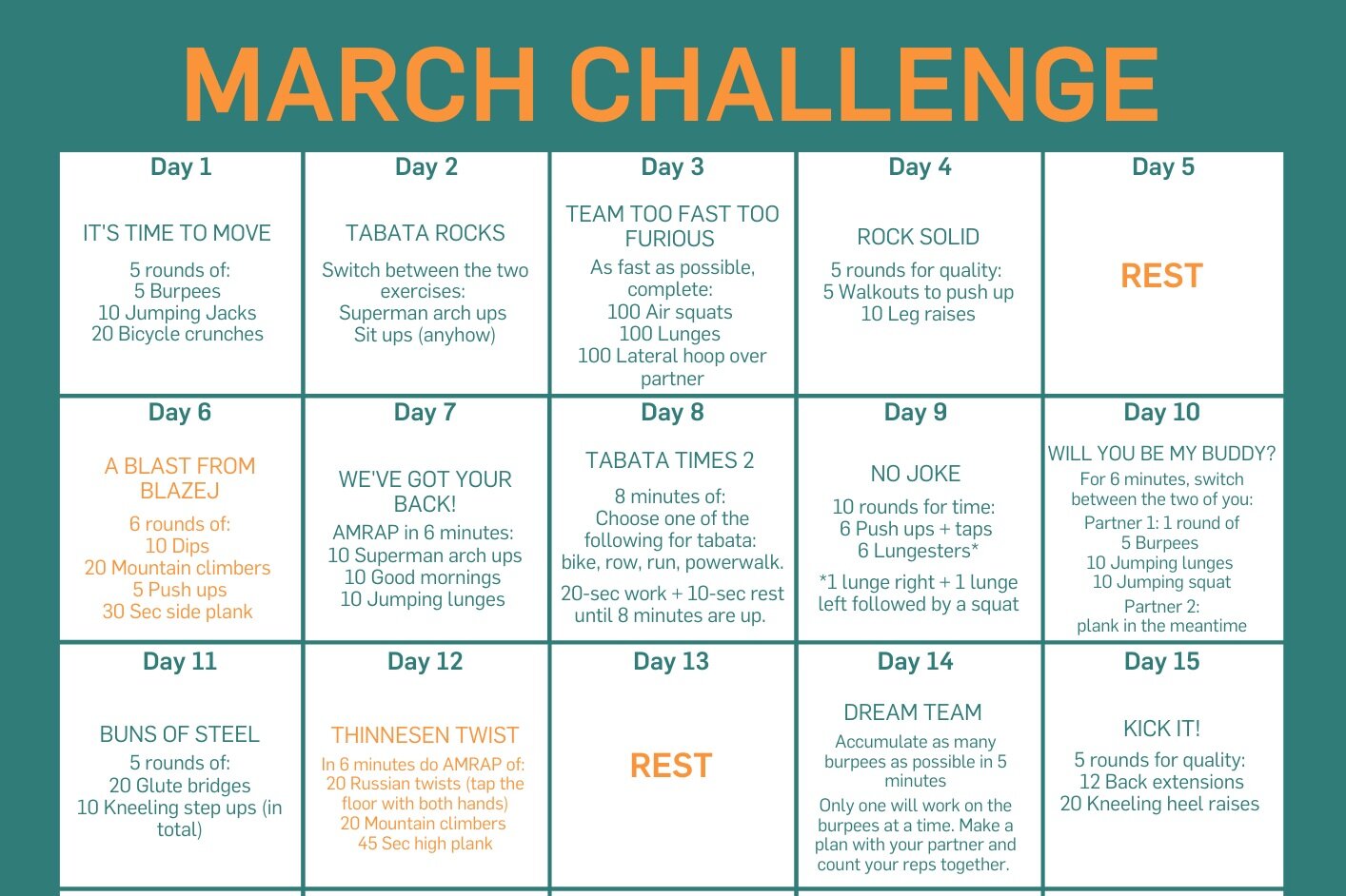 March fitness challenge — SEA HEALTH & WELFARE