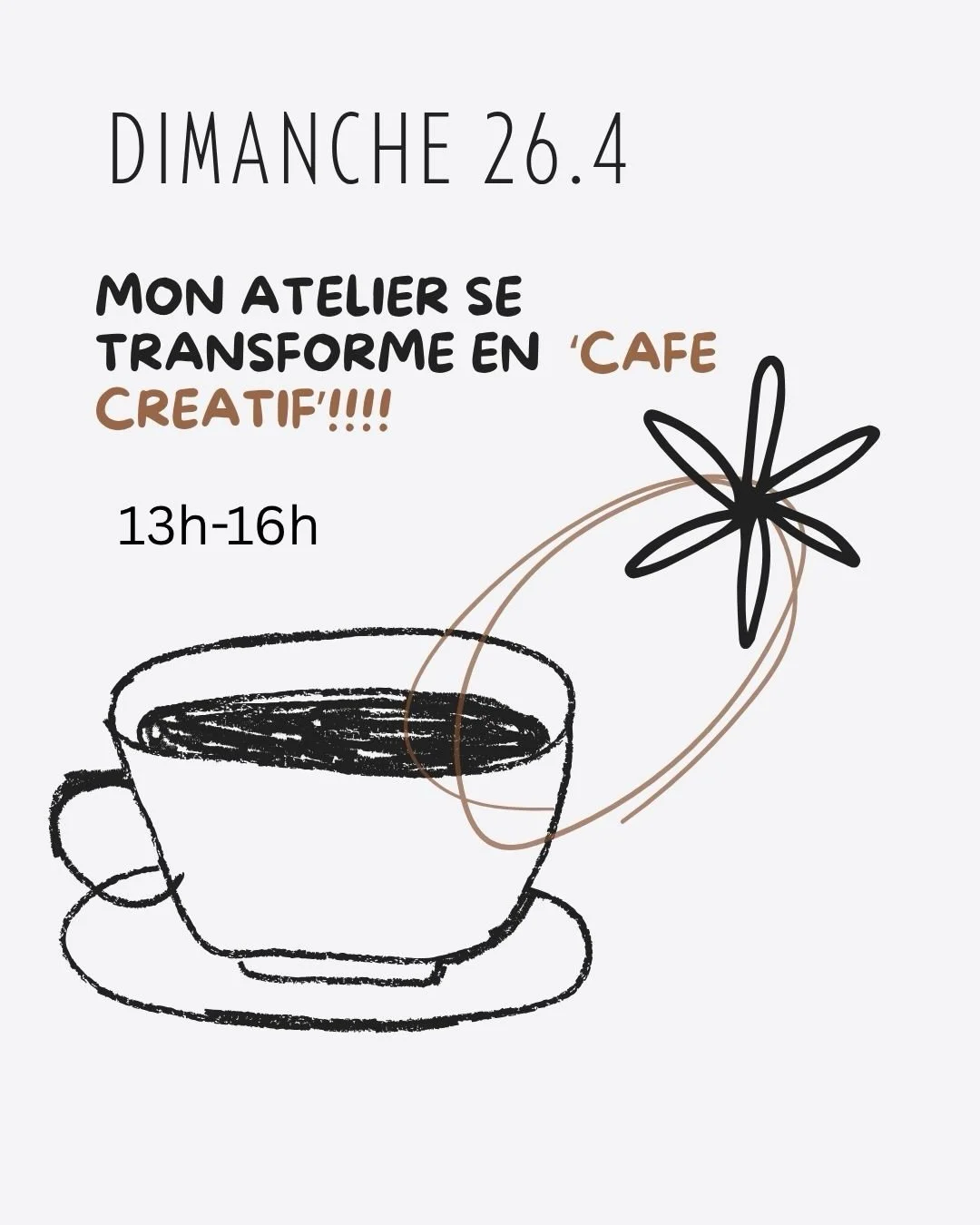Ca fait quelques ann&eacute;es que j&rsquo;ai r&ecirc;ve d&rsquo;un caf&eacute; cr&eacute;atif.. mais r&eacute;duire mon propre activit&eacute; artistique  &eacute;tait un sacrifice trop grand&hellip;MAIS POURQUOI PAS transformer mon atelier de temps