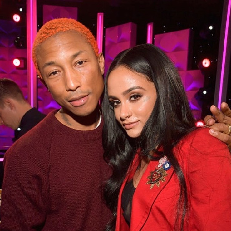 Kehlani posing with Pharrell. Photo courtesy: @kehlani