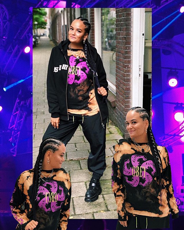Goddamn slayed to the bone by dear @braidsby.des and ready for @woohahfest DAY 1 💜 #woohah2019 #ootd #styling #braids #slayed