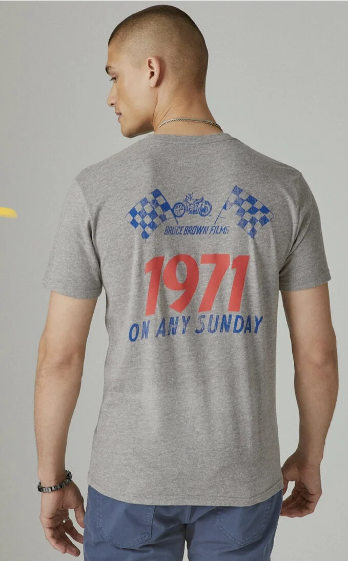 On Any Sunday Flag T-shirt — Bruce Brown Films 