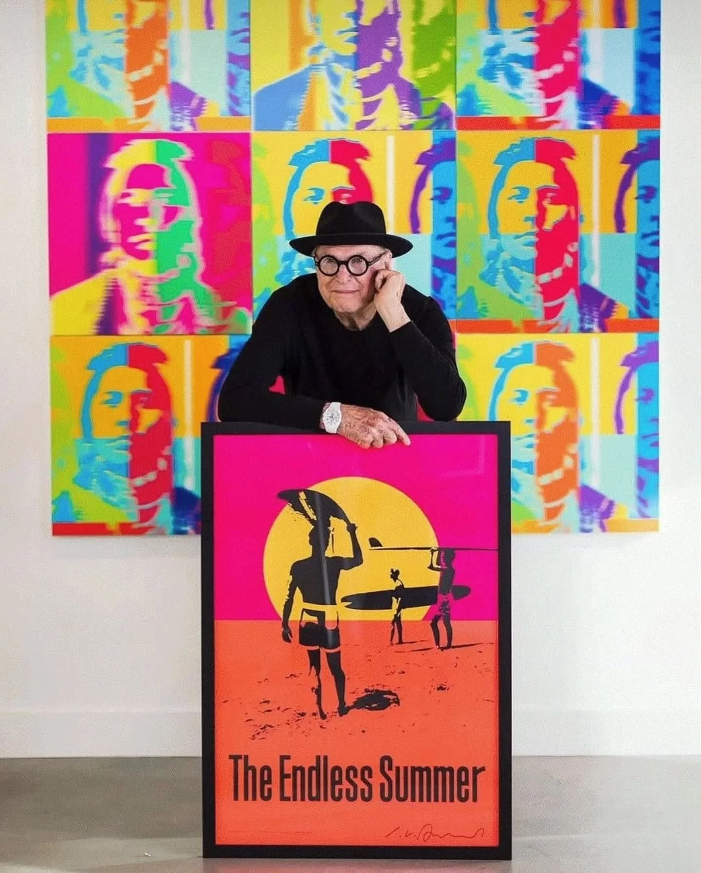 Happy Birthday to the legendary John Van Hamersveld! 🎉 From shaping surf and skate culture with Endless Summer, JIMMY&rsquo;Z and rock culture with iconic rock posters, album covers and beyond, JVH&rsquo;s art has defined many eras and genres and co