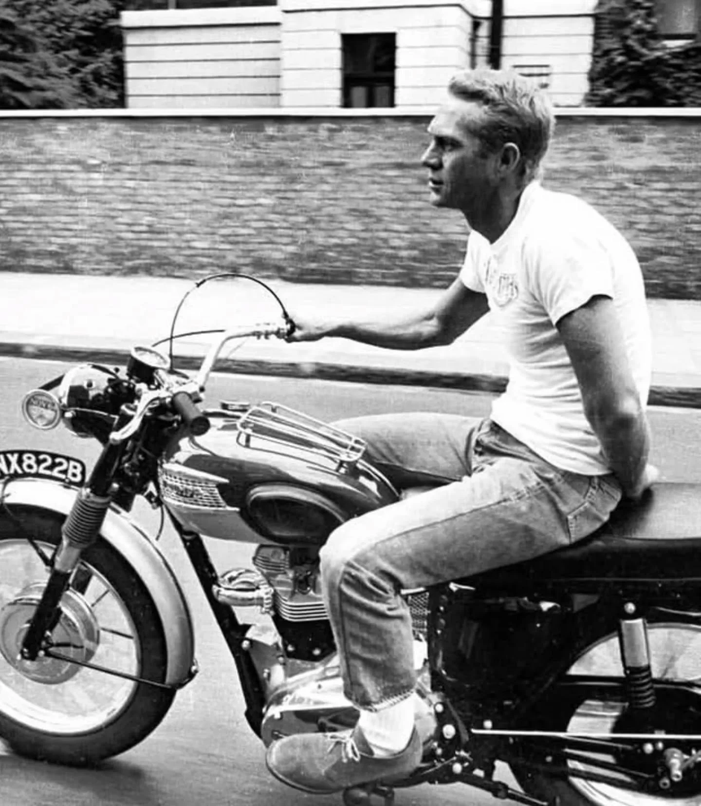 @stevemcqueen riding a Triumph TR6 650, London UK September 1963

Steve McQueen was a motorcycle enthusiast with a vast collection of over 200 bikes. His passion for motorcycles was evident in his films and personal life. Here are some of his favorit