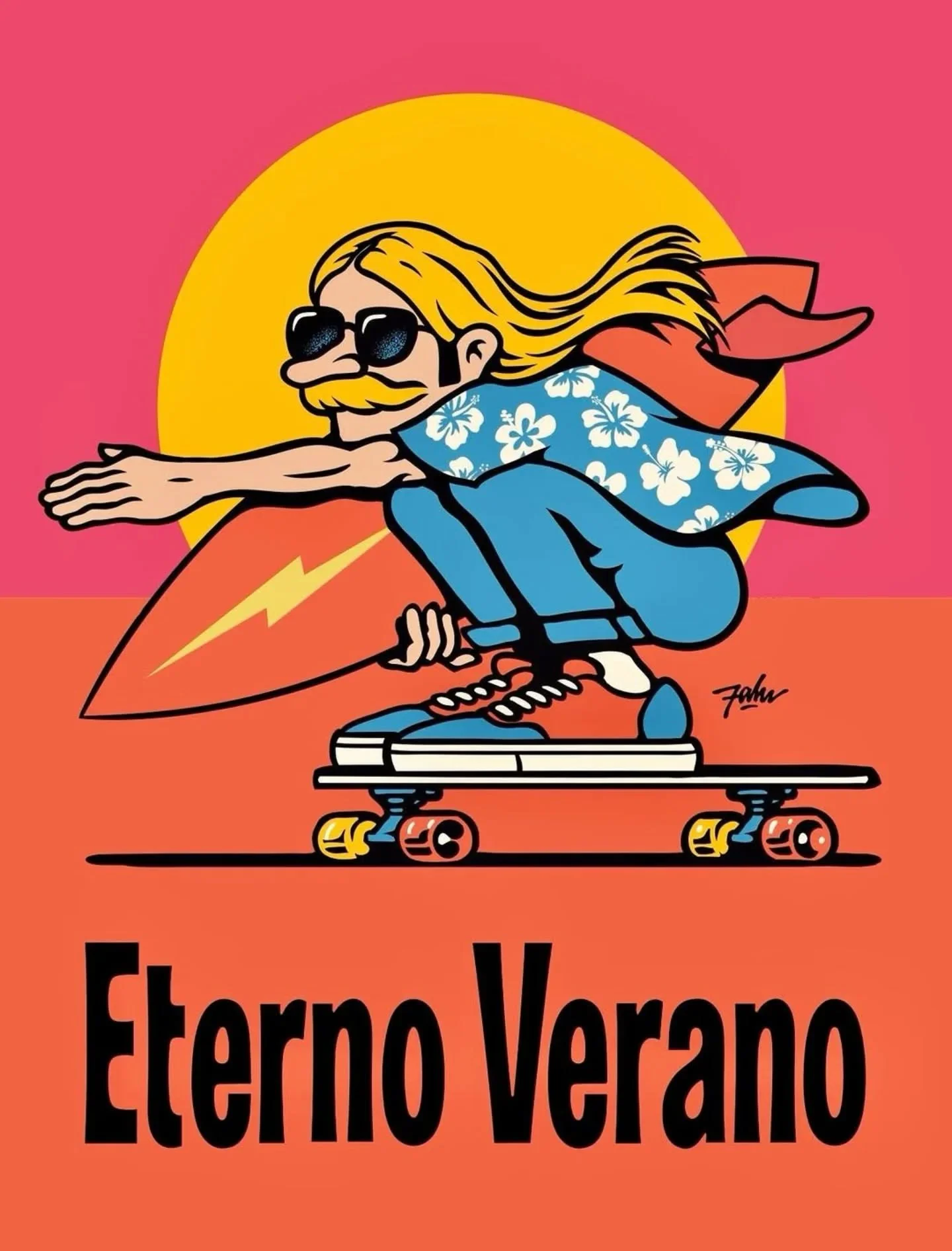 Excited to announce our new @brucebrownfilms artist addition to the Endless Summer interpretation series with Argentinian artist @falucarolei Gracias, amigo! Viva el Eterno Verano!
.
#TheEndlessSummer #EternoVerano #ClassicSurf #SurfArt #SurfHistory 