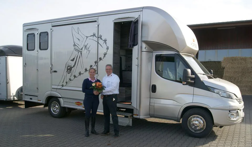 Isabell werth with her Boeckmann Performance Van