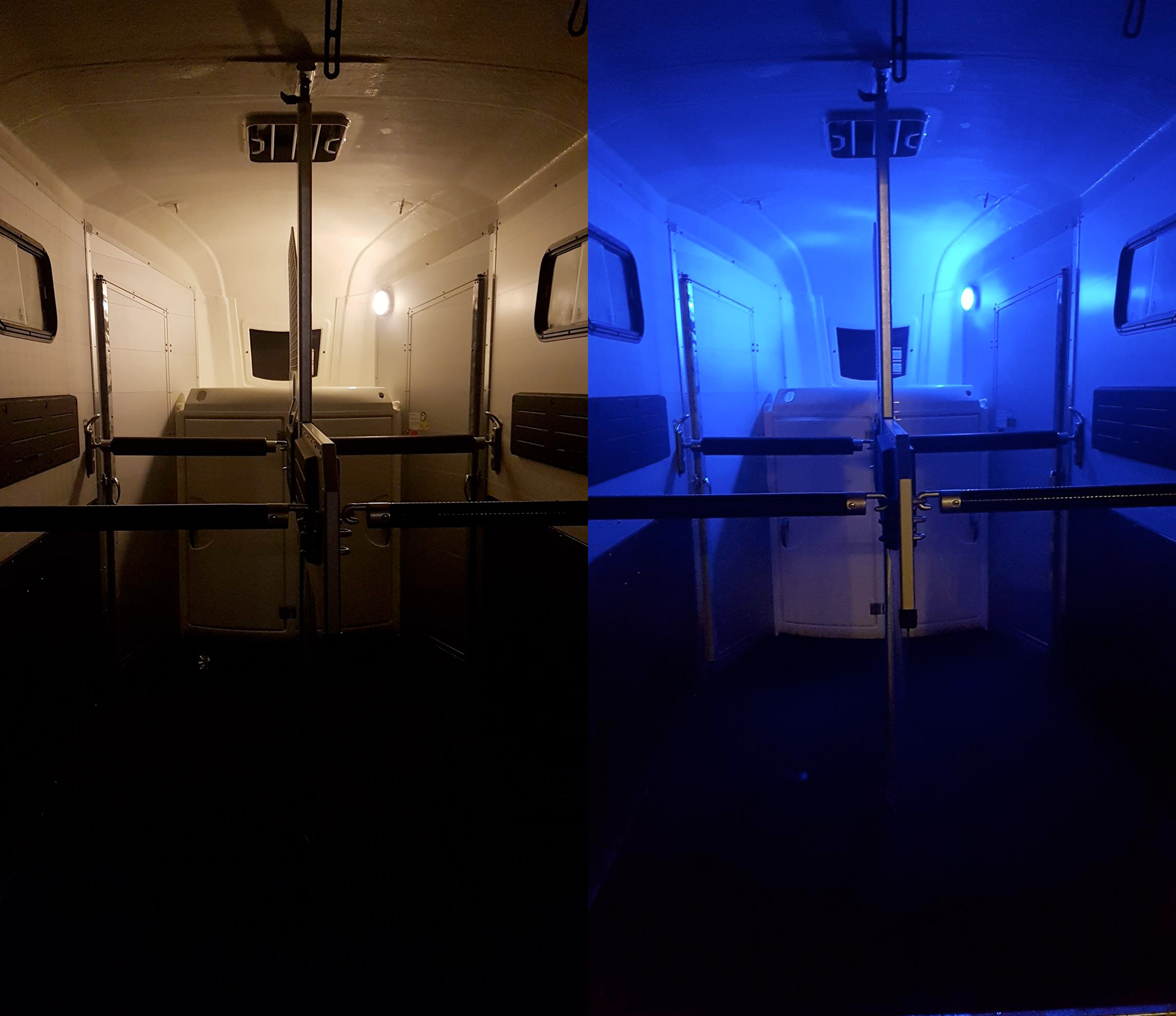 LED interior lighting now in white and blue