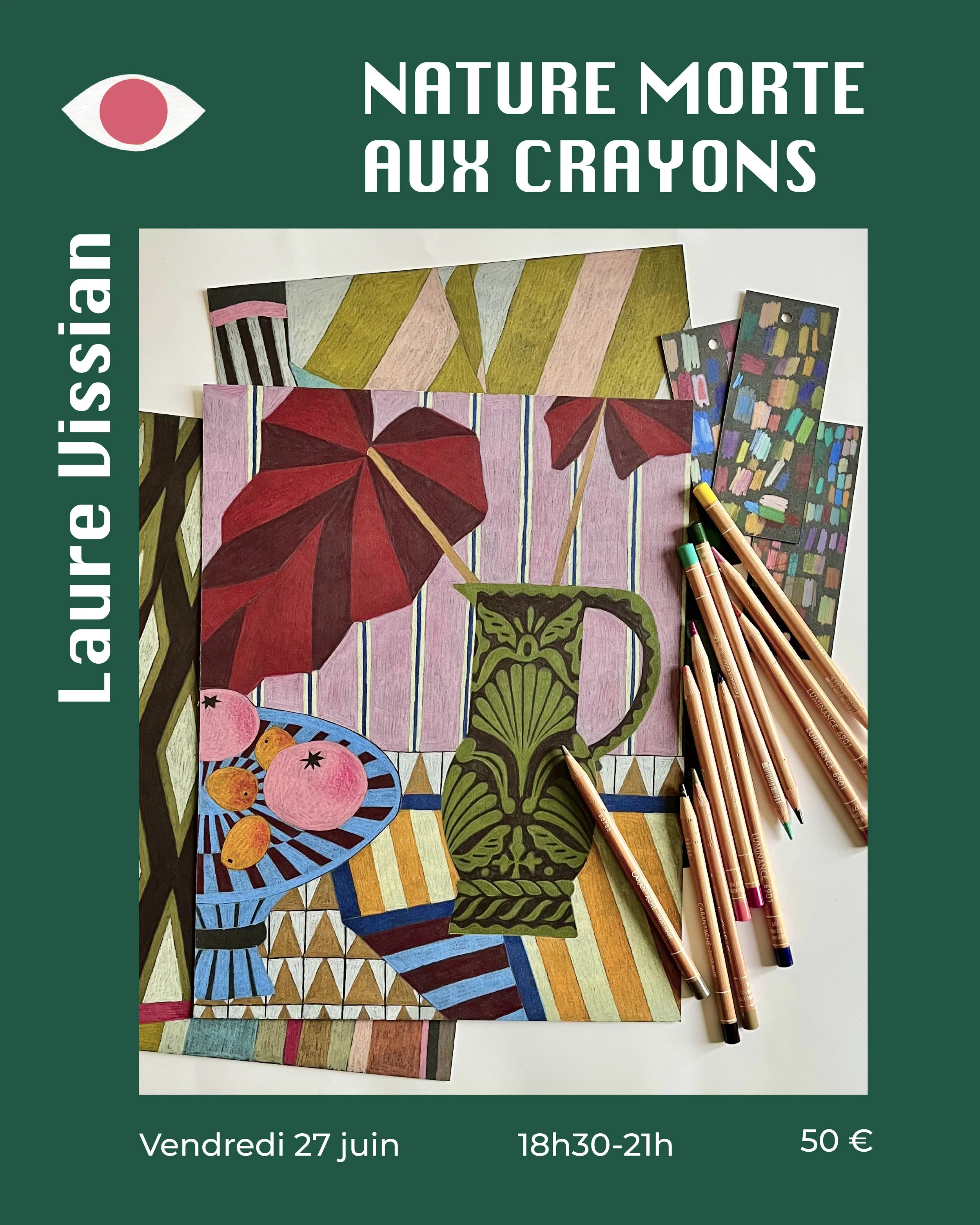 Atelier nature morte aux crayons x Laure Vissian 27.06