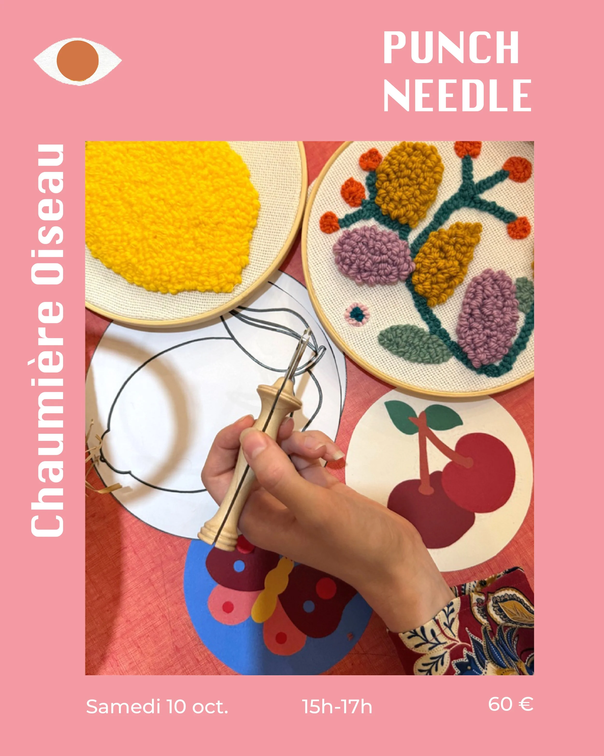 Atelier Punch Needle x Chaumière Oiseau 10.10