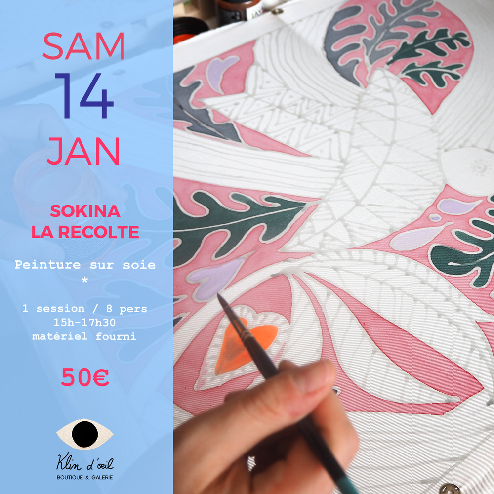 Peinture sur soie x Sokina La récolte