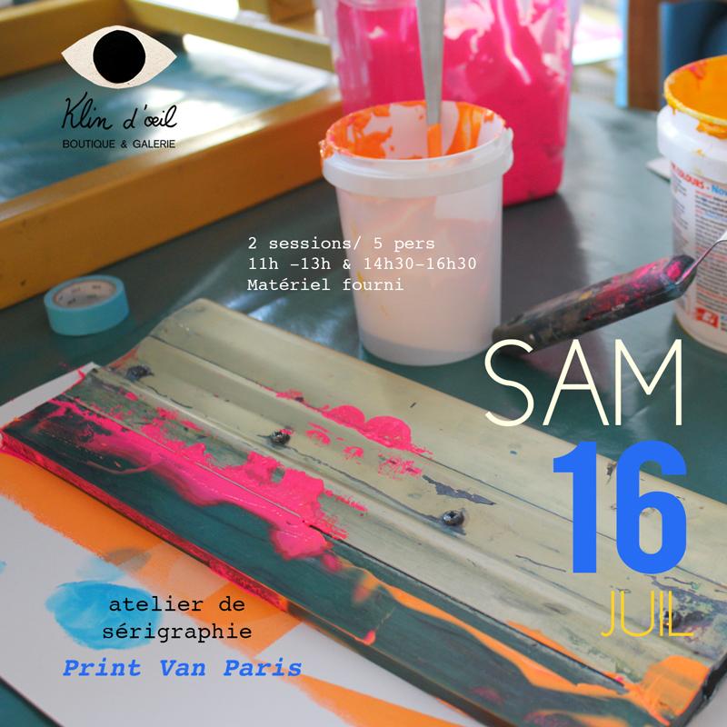 Atelier sérigraphie x Print Van Paris