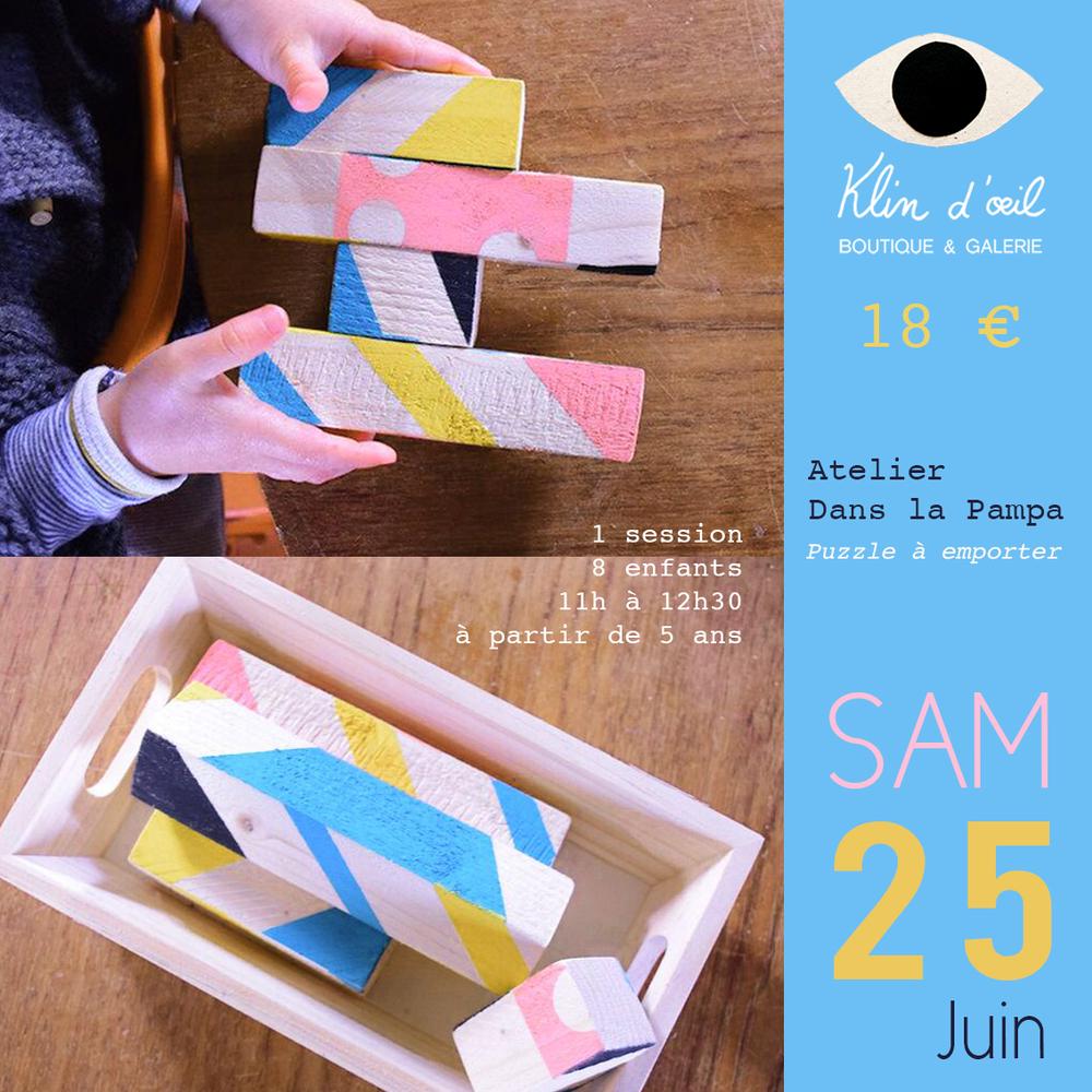 Atelier puzzle à emporter x Dans la Pampa