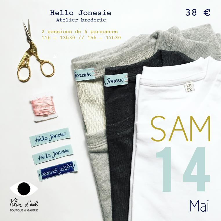 Atelier broderie x Hello Jonesie