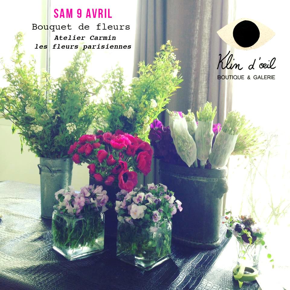 Atelier bouquet de fleur x Atelier Carmin