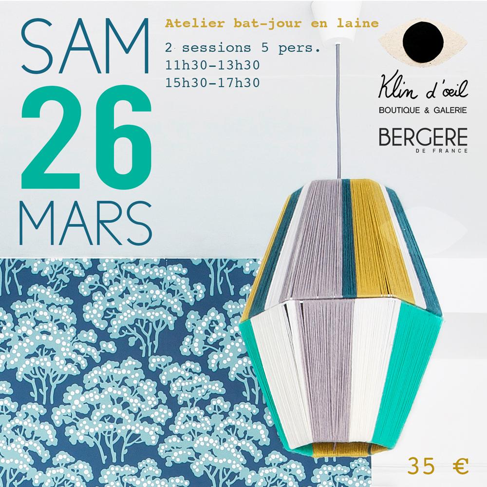Atelier abat-jour en laine x Klin d'oeil