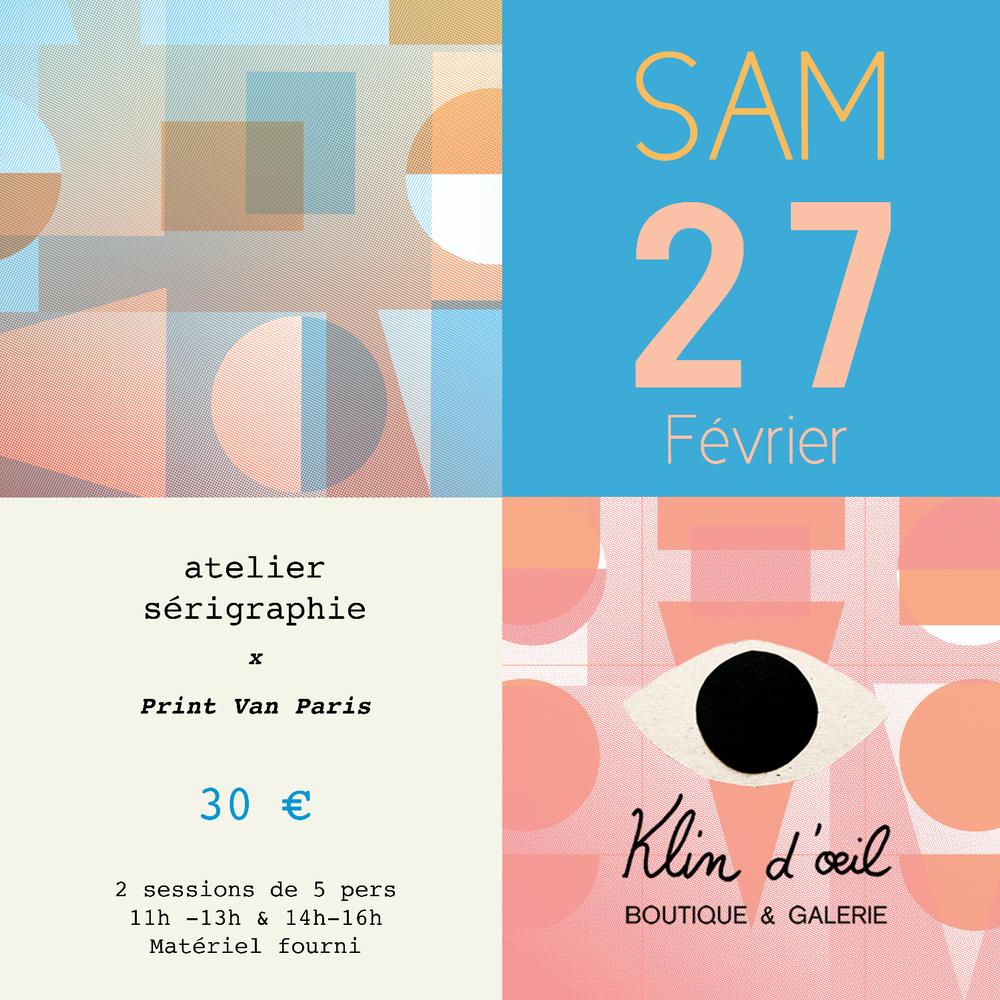 Atelier sérigraphie x Print Van Paris