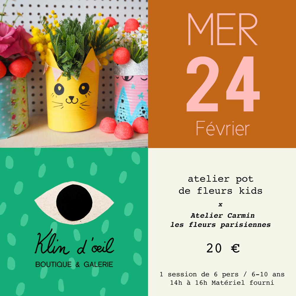 Atelier pot de fleurs kids x Atelier carmin