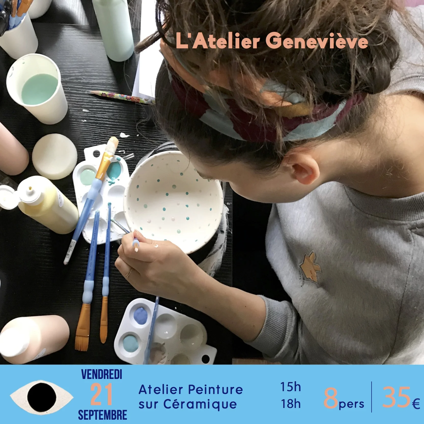peinture sur céramique x l'atelier Geneviève