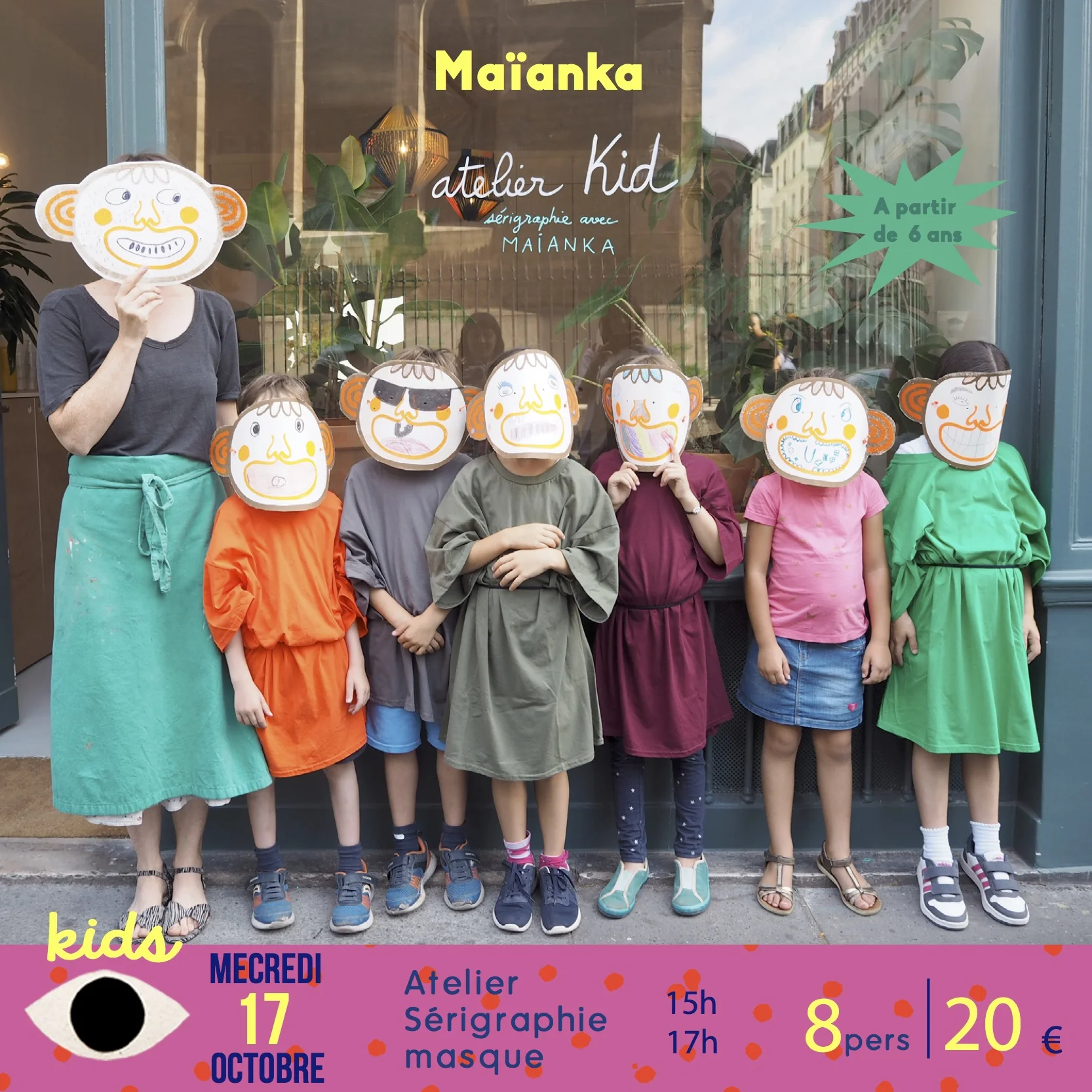KID sérigraphie masque x Maïanka