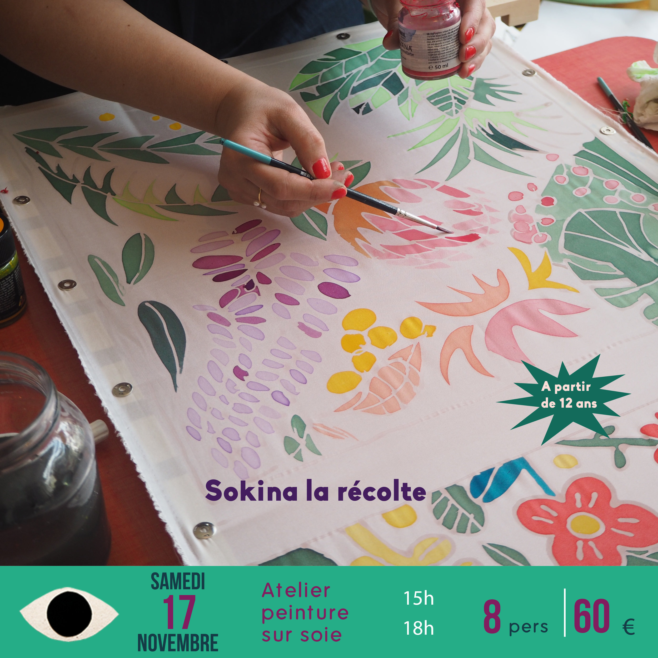 peinture sur soie x Sokina