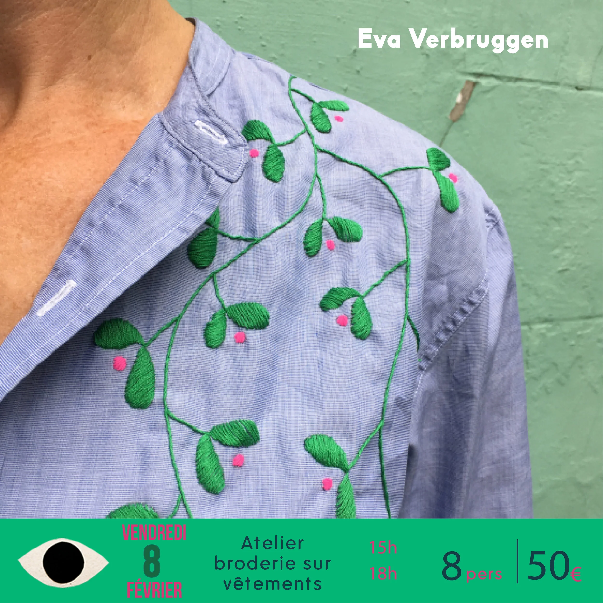 broderie sur vêtements x Eva Verbruggen