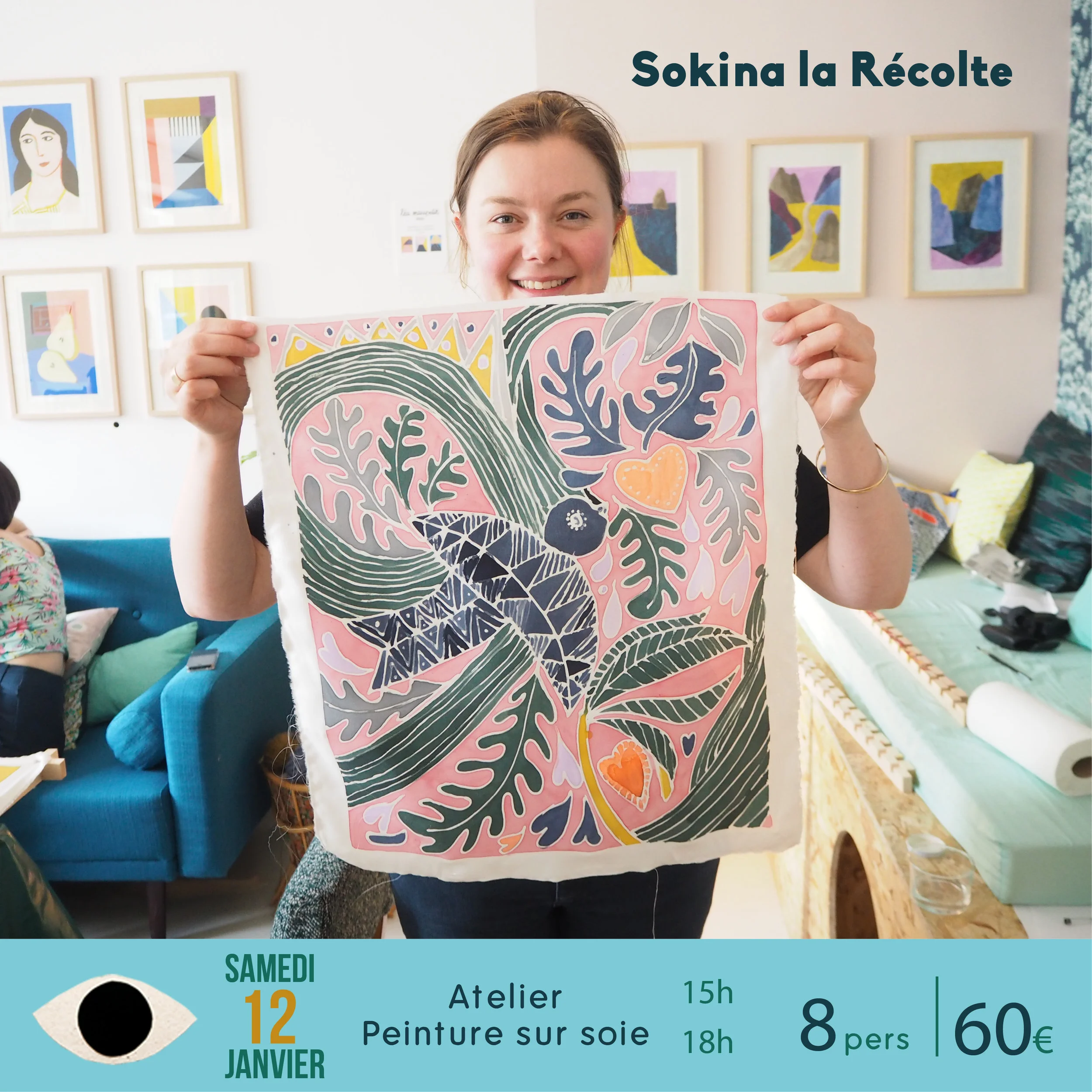 peinture sur soie x Sokina