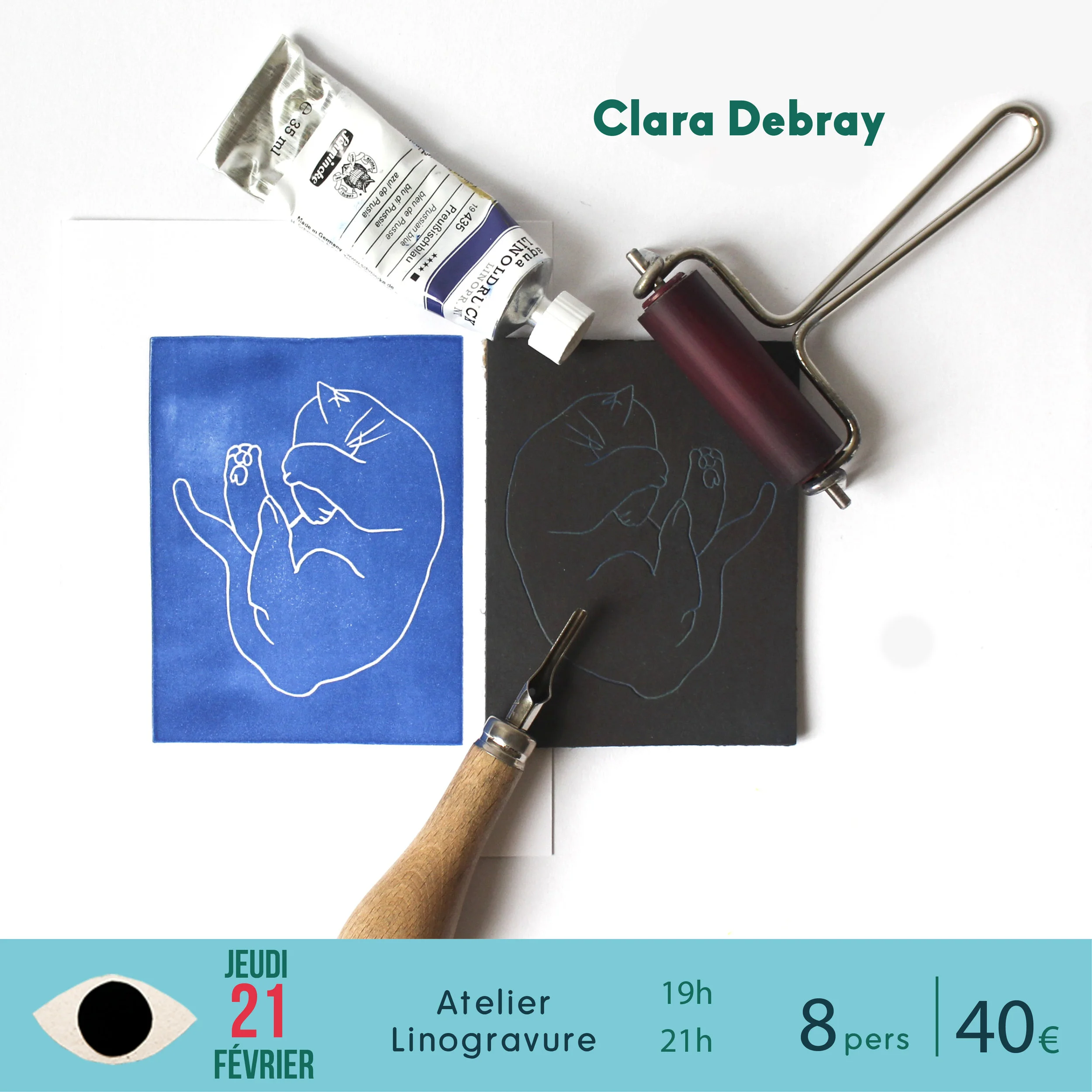 linogravure x Clara debray