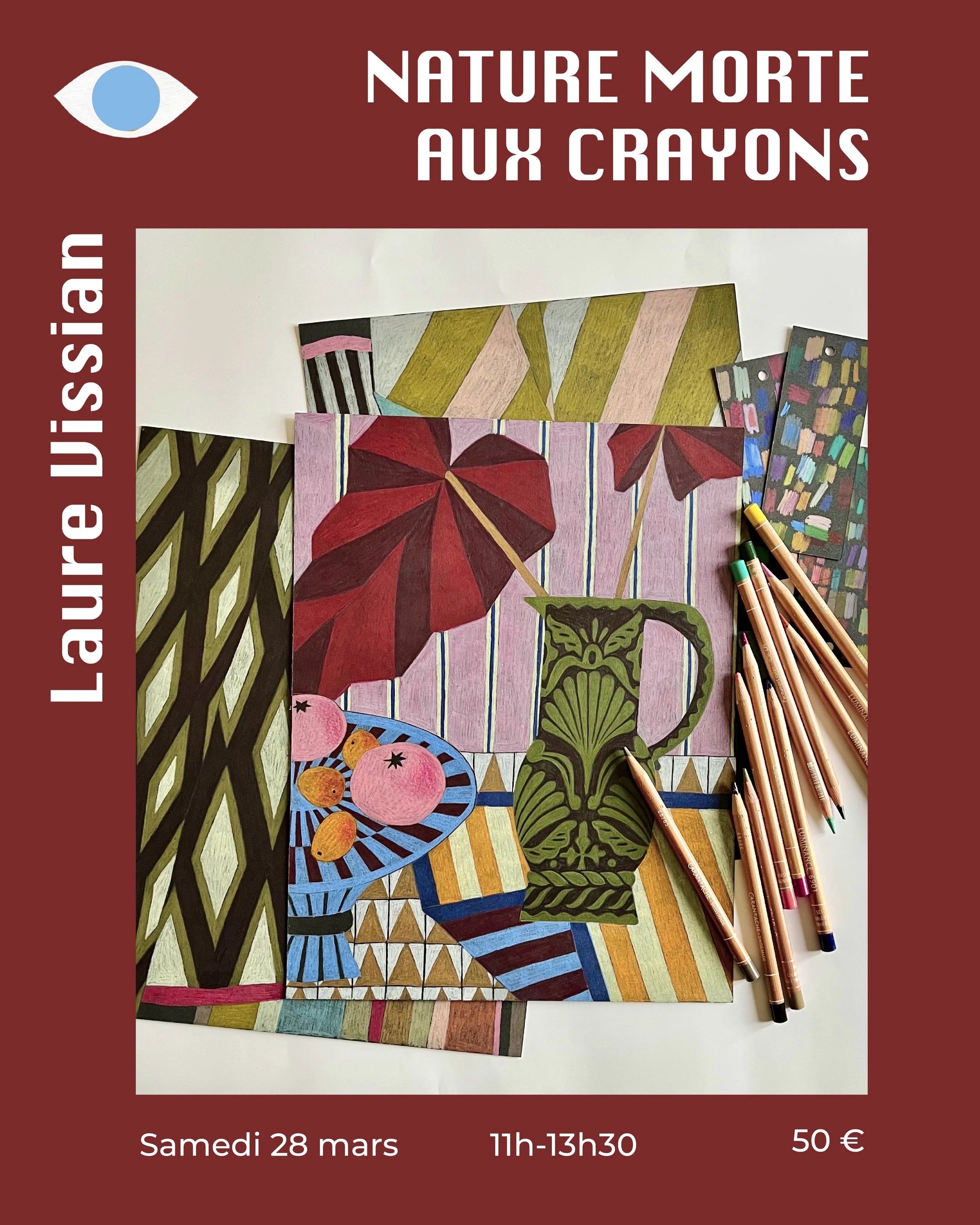 Atelier nature morte aux crayons x Laure Vissian 28.03